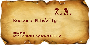 Kucsera Mihály névjegykártya