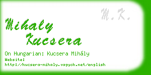 mihaly kucsera business card