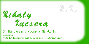 mihaly kucsera business card